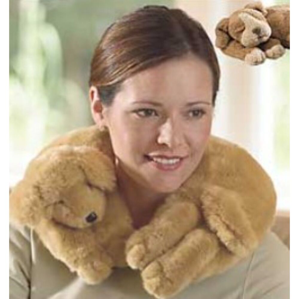 NEW Golden Retriever Microwaveable Hot or Cold Soothing Neck Wrap WARM WHISKERS